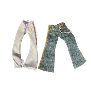 Bratz Doll Clothing Pants Lot 2 Jeans Track Pants Multicolor Fit 11in Dolls